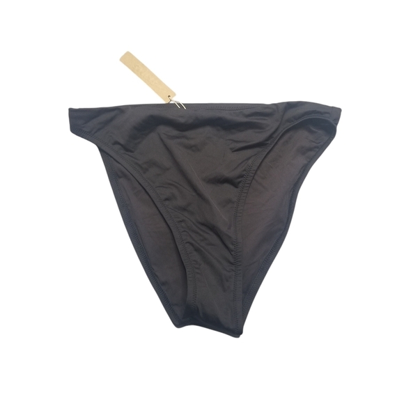 Skims Signature Swim MID WAIST BOTTOM Bikini Panty Onyx Black XSmall NWT - Picture 2 of 6